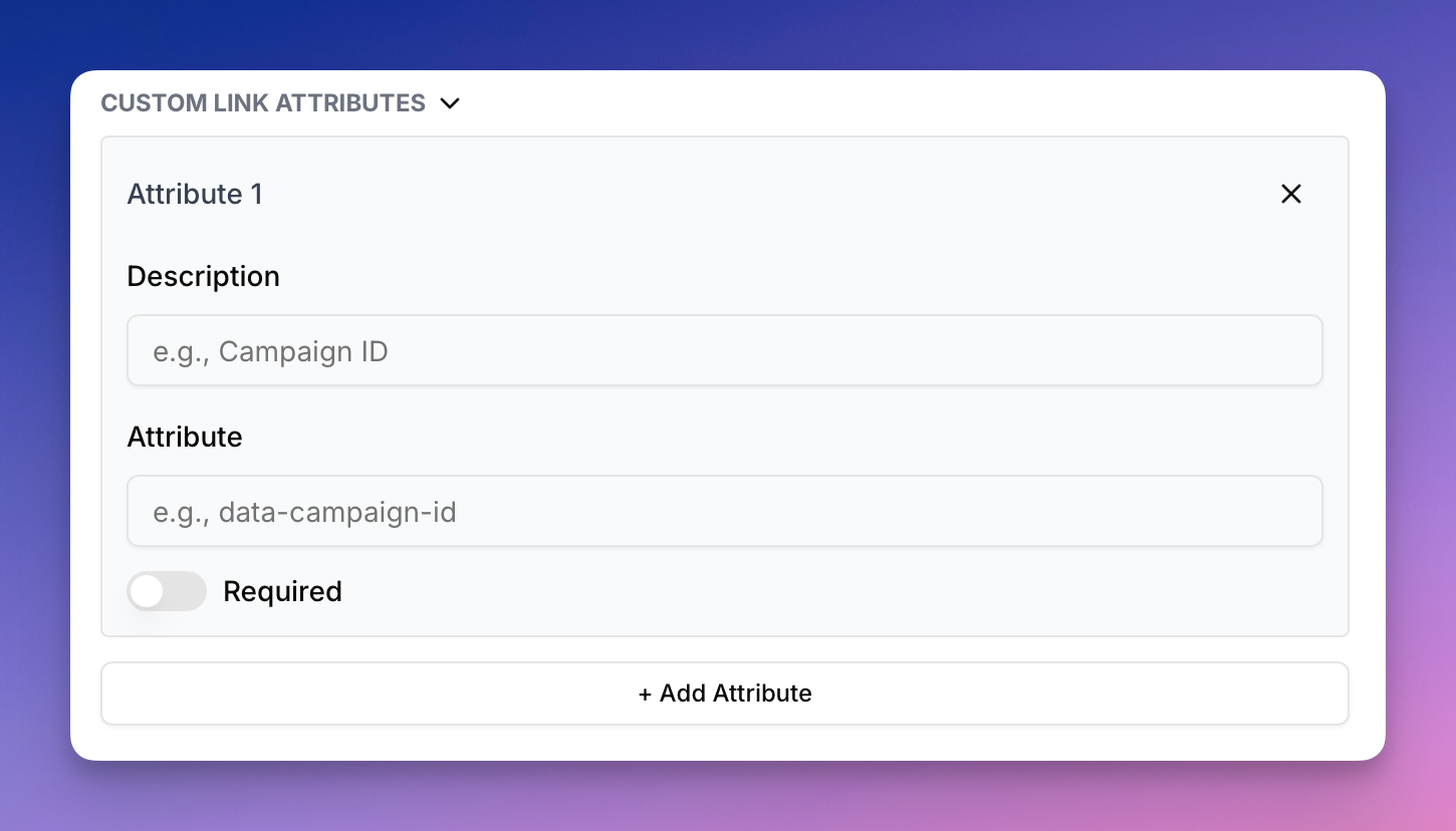 Link input containing a personalized SFMC URL or merge tag