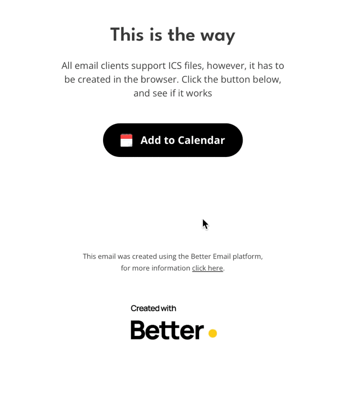 Animated button that shows the calendar